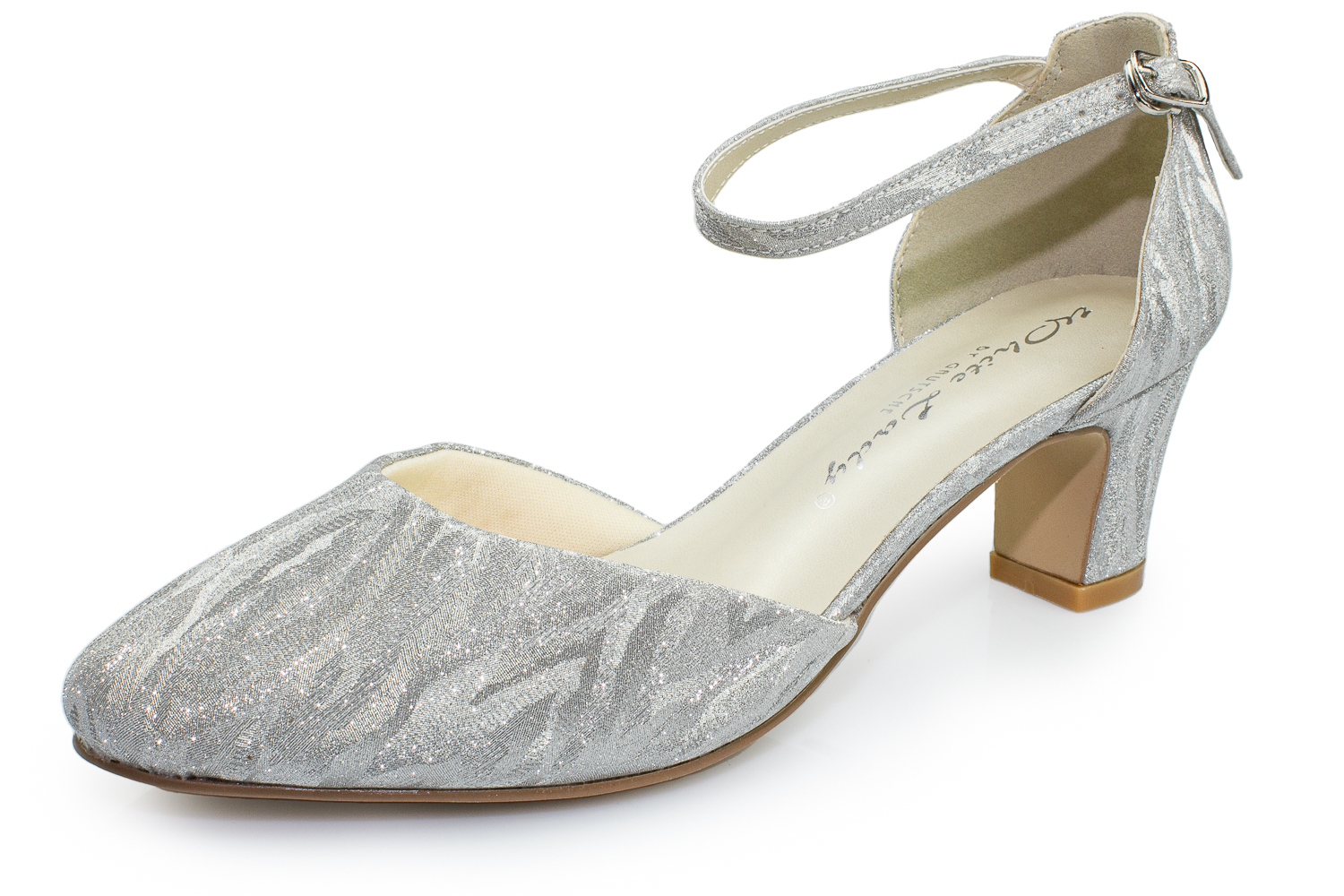 IMG_9042-Bearbeitet bequeme Riemchenpumps - Athena brillantsilber Glitter