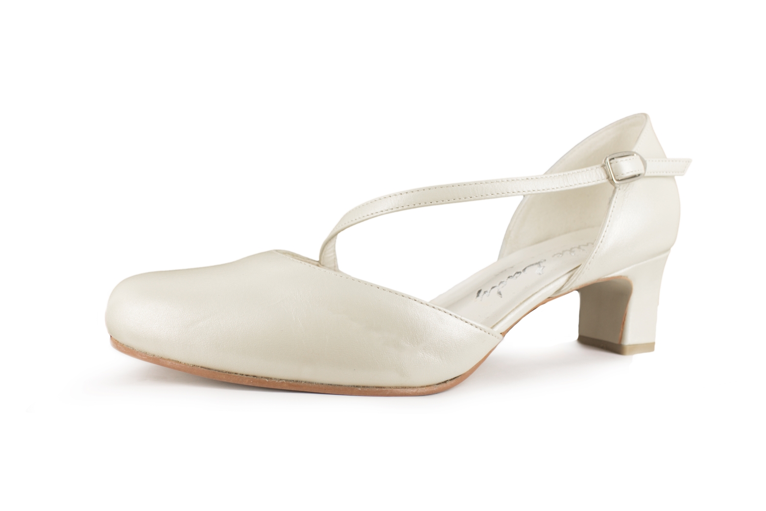 Leder Brautschuhe Violetta offwhite Leder