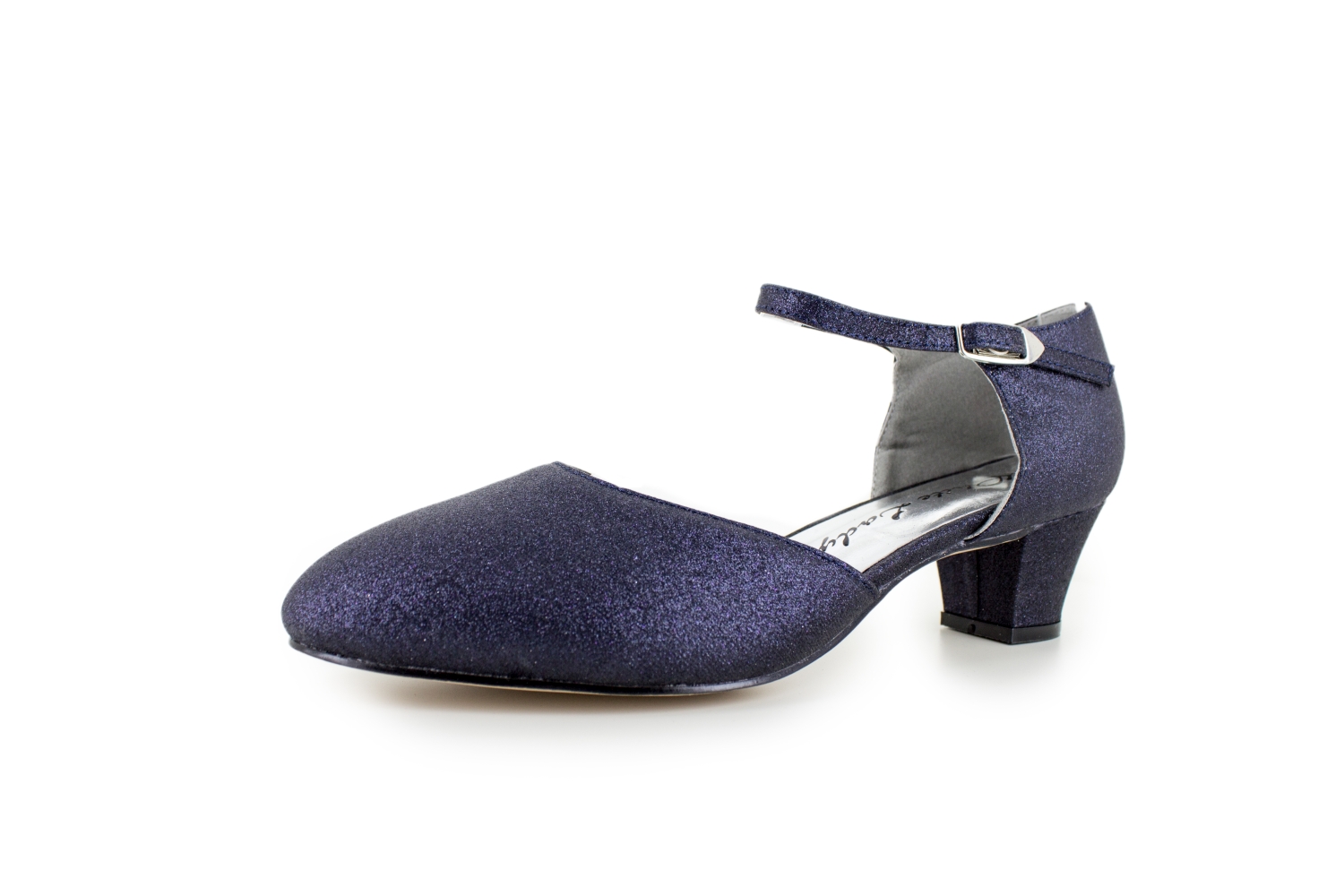 850-marine-glitter weite Pumps Annabell marine-Glitter