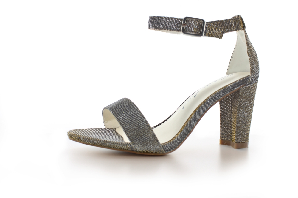 Glitter Sandalette Zoe silber-gold