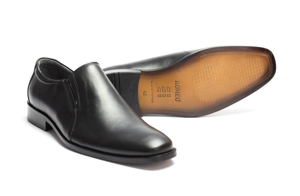 409-schwarz-7 Slipper Herrenschuhe Jack schwarz Nappa