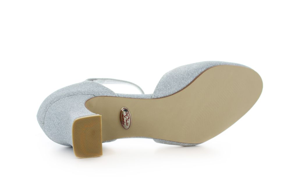 255-glitter-silber-c Riemchen Pumps Happy silber Glitter