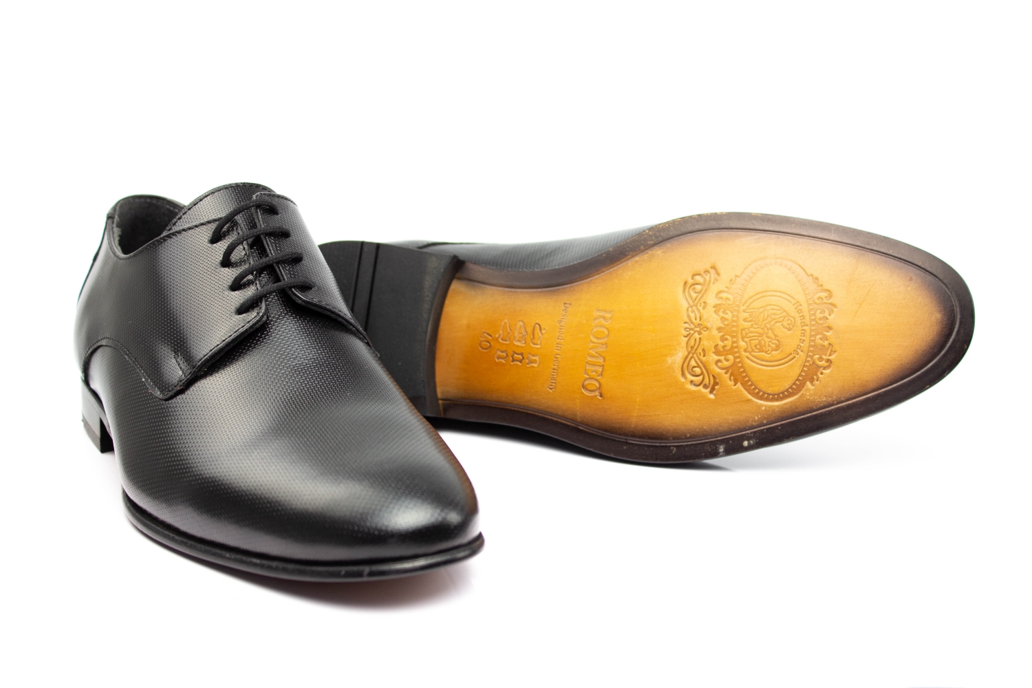 498-sw-Mosaik-4 Derby Herrenschuhe Dario schwarz-mosaik