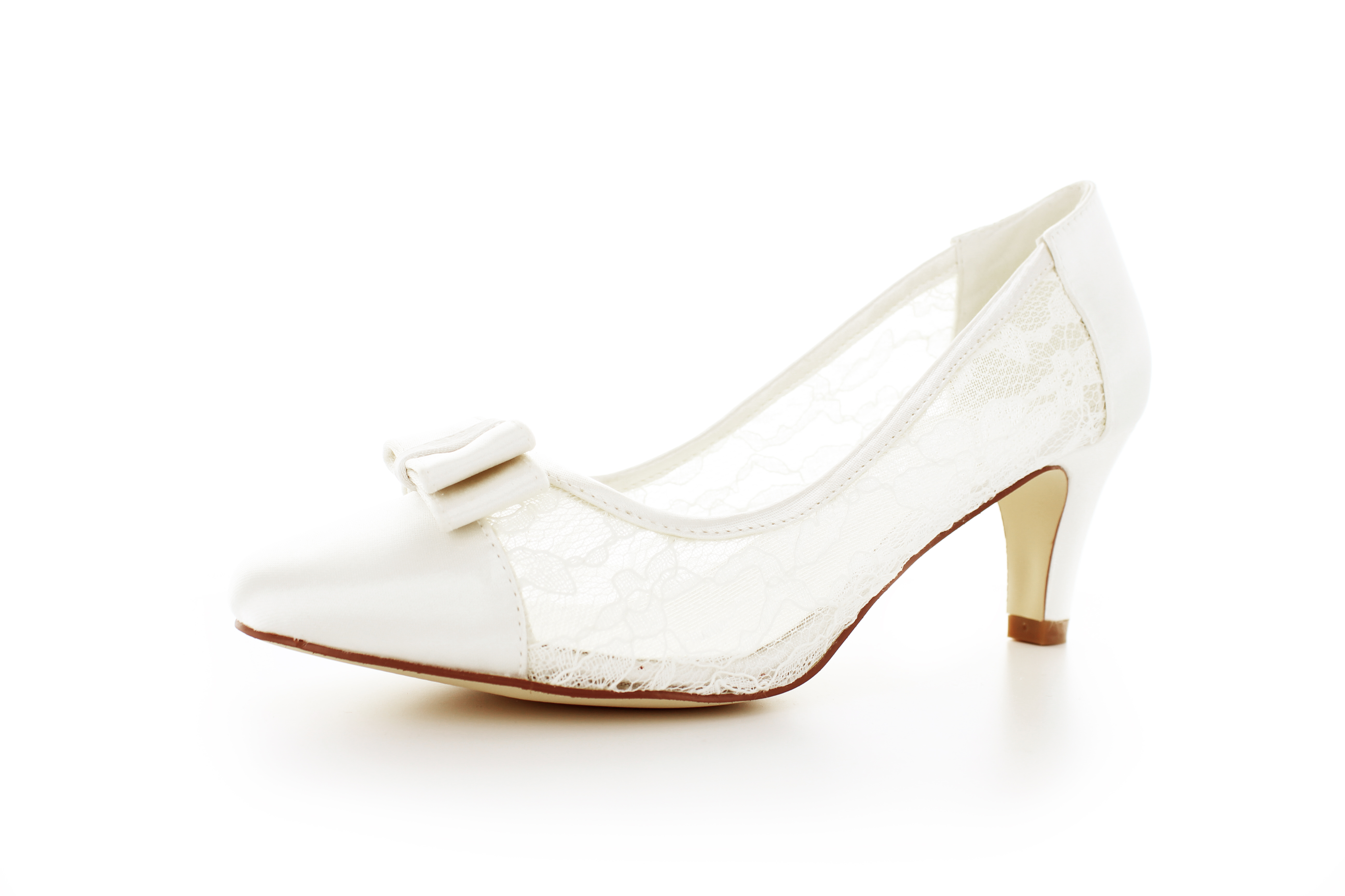 880-ivory Spitzen Braut Pumps Ariane ivory