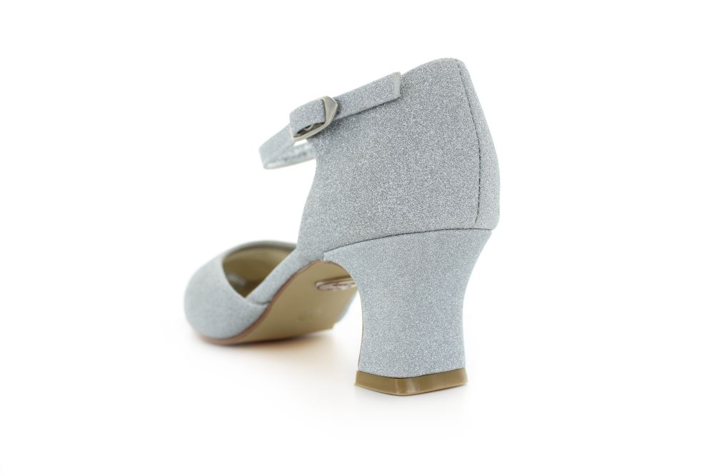 255-glitter-silber-e Riemchen Pumps Happy silber Glitter