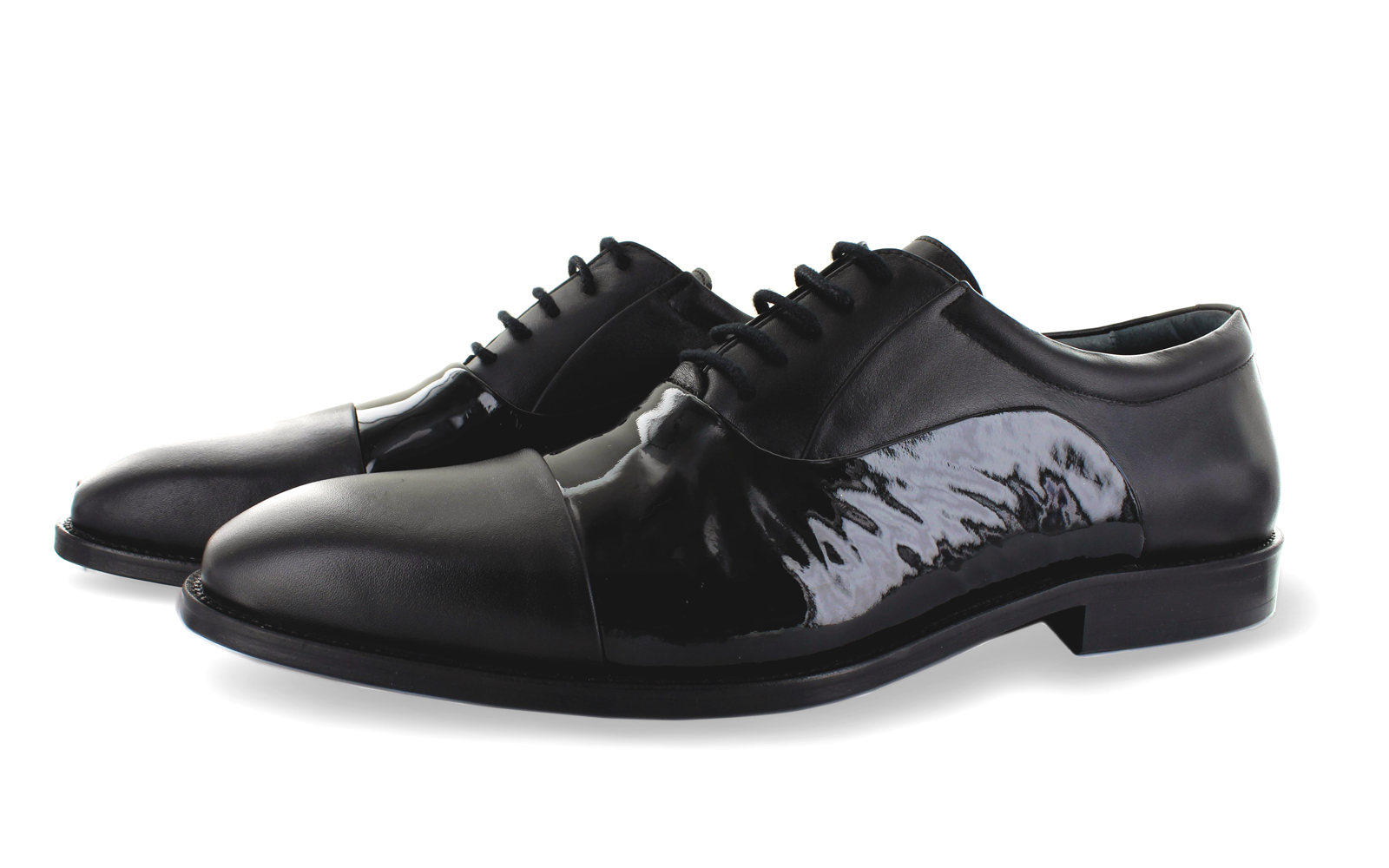 490-schwarz-Nappa-Lack Oxford Herrenschuhe Darcy ocean-schwarz Nappa-Lack