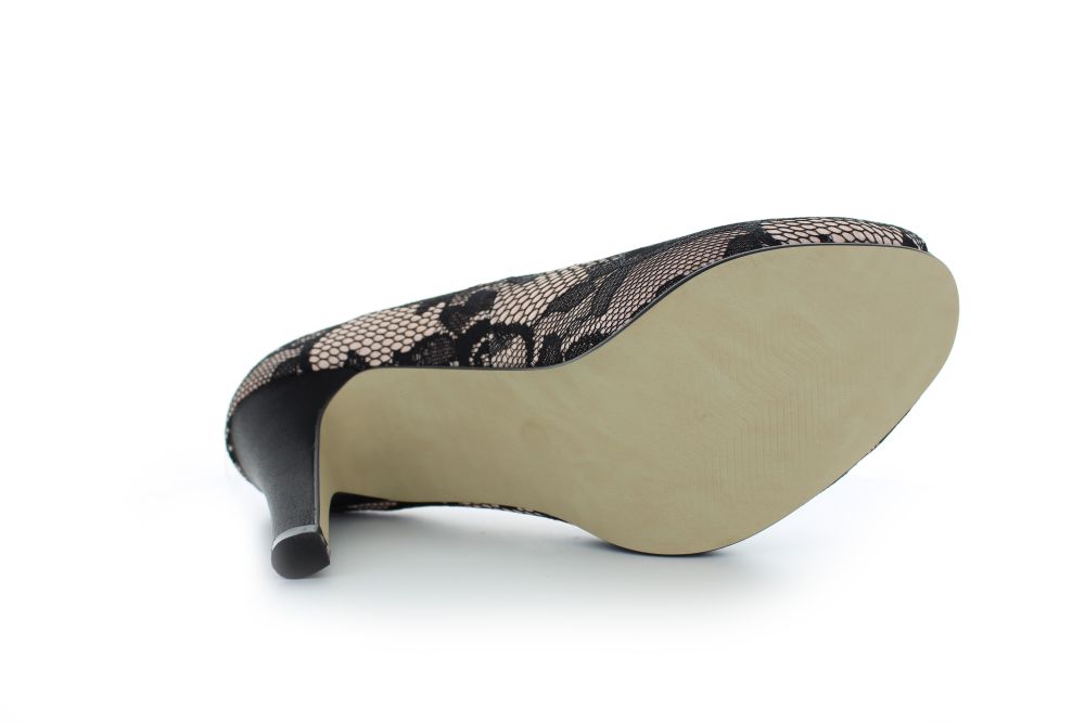 715-schwarz-nude-c Vintage Pumps Silvana schwarz-nude