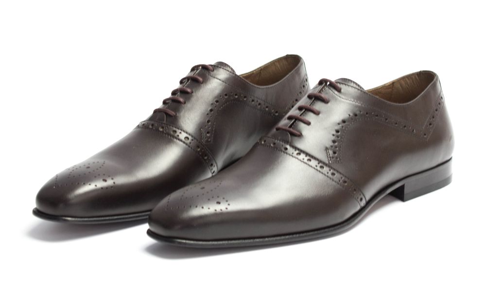 465-schoko-2 Oxford Herrenschuhe Elias schoko mit Lochverzierung