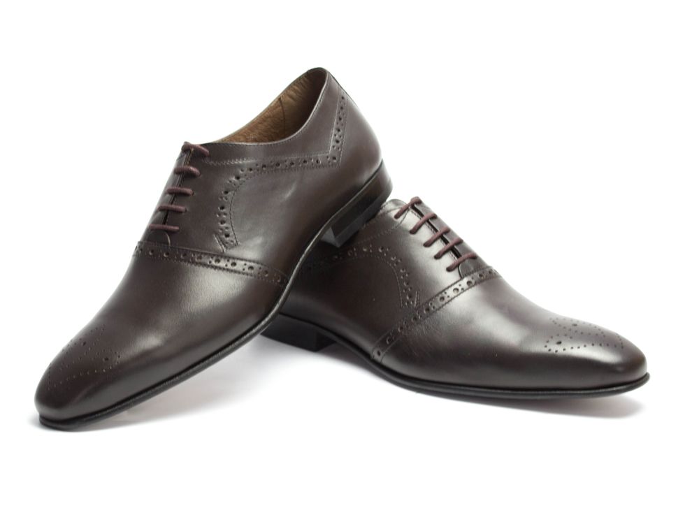 465-schoko-4 Oxford Herrenschuhe Elias schoko mit Lochverzierung