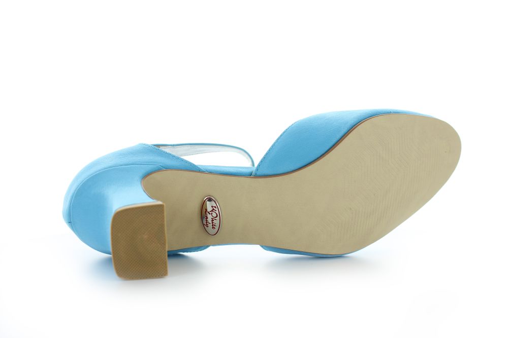 255-t-rkis-c Riemchen Pumps Happy türkis Satin