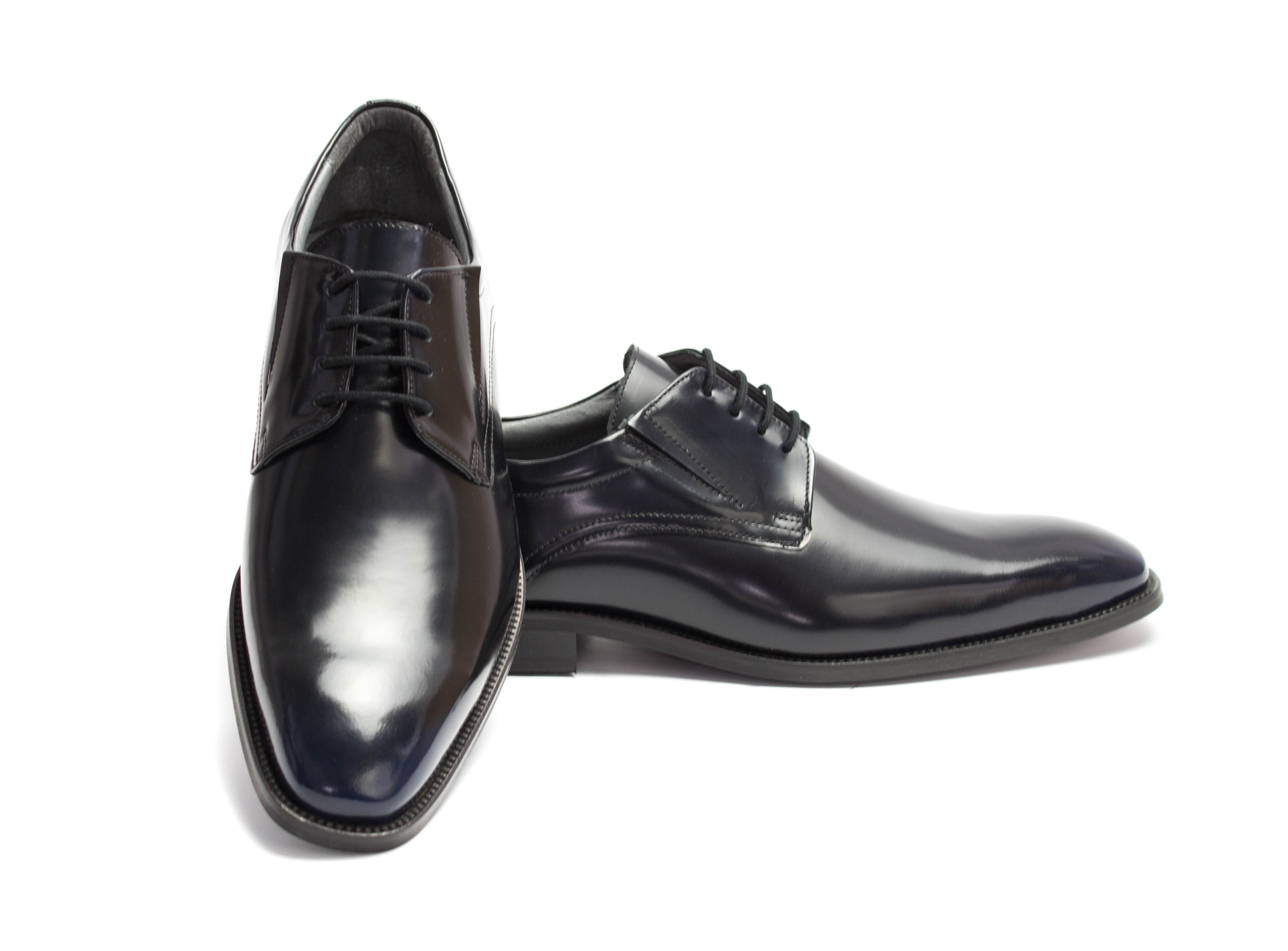 495-blau-schwarz-Brush-4 Derbyschuhe Ace-TS blau-schwarz Brush