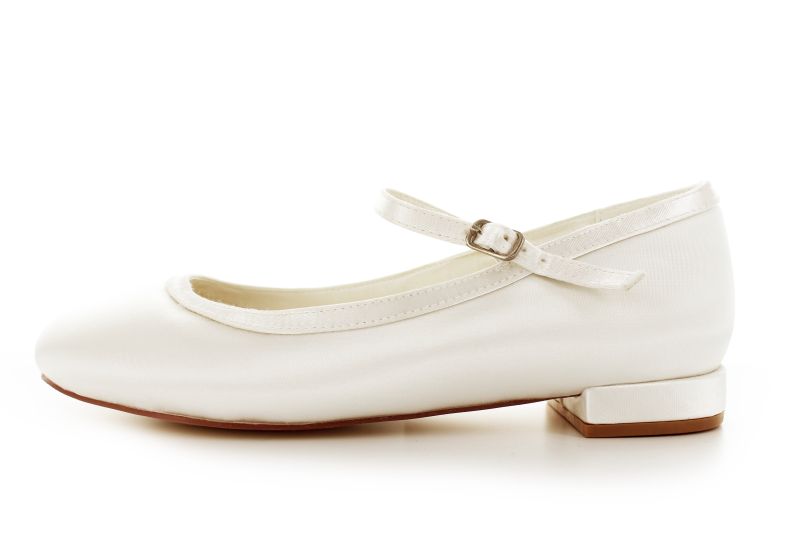 flache Brautschuhe Daria ivory Satin