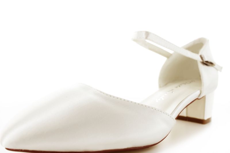offene Brautschuhe Estelle ivory Satin