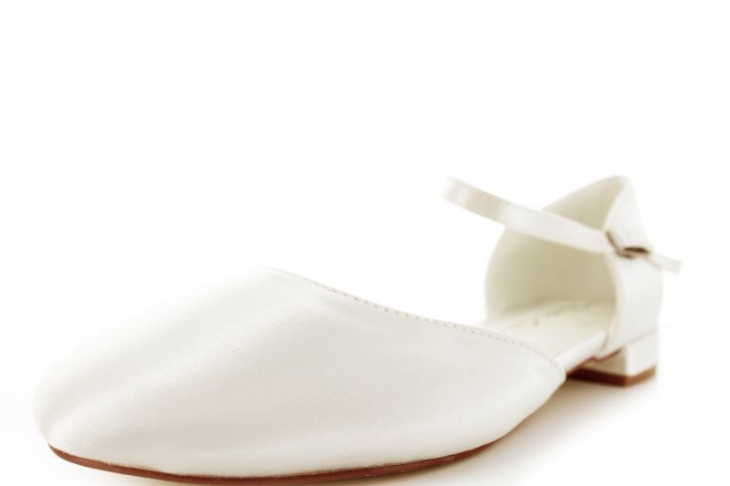offene flache Brautschuhe Taina ivory