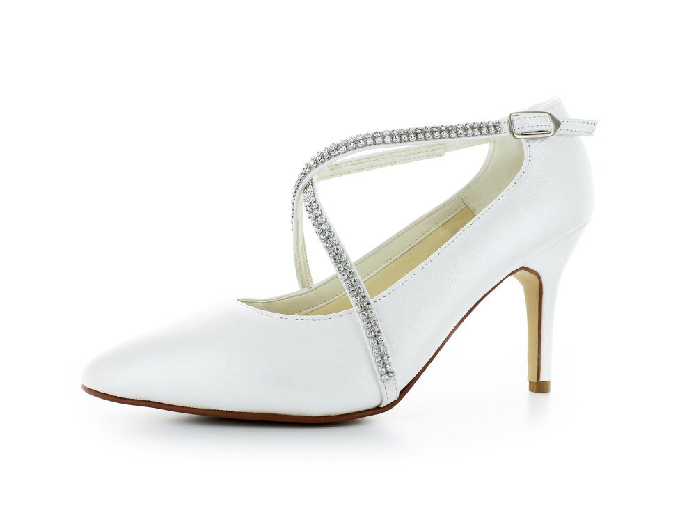 Brautschuhe Bella weiß Leder