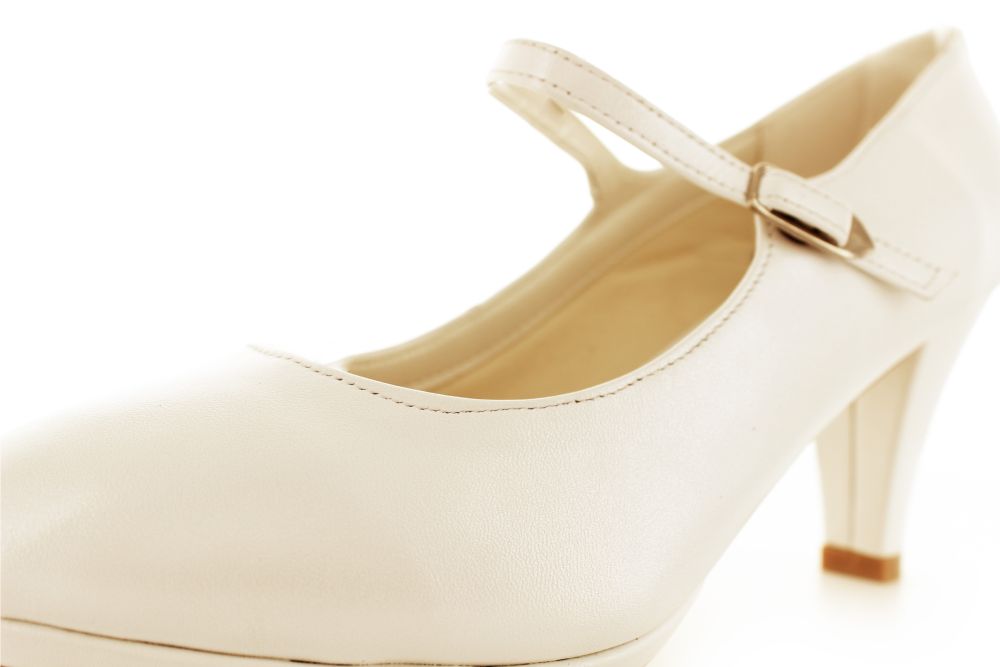 Brautschuhe Emilia offwhite Leder