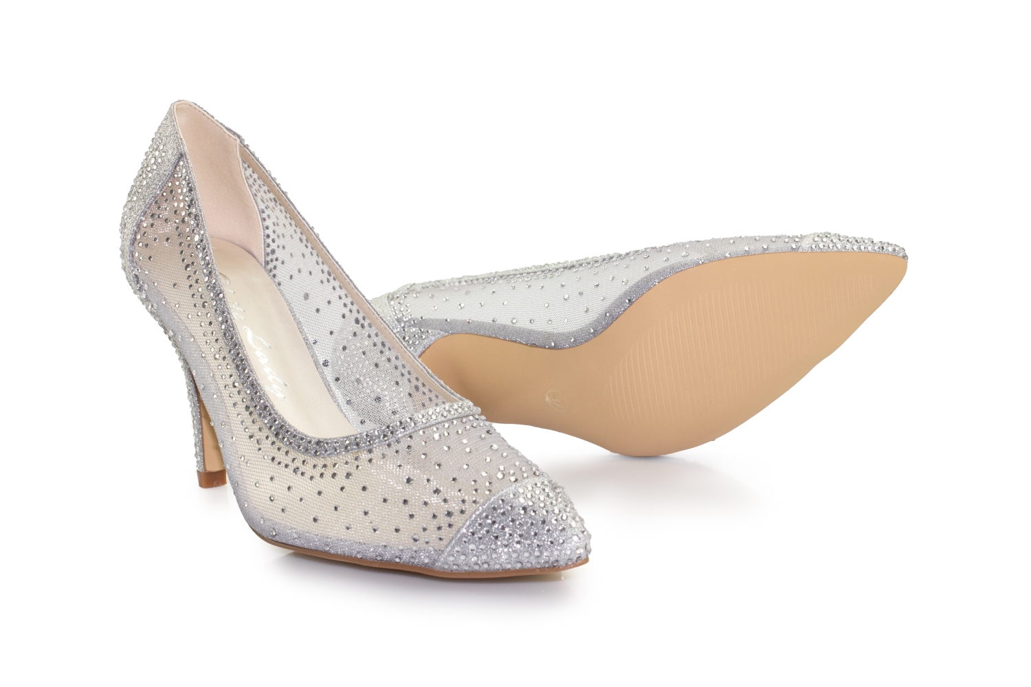 930-silber06-Bearbeitet durchsichtige Brautschuhe Schneewittchen silber