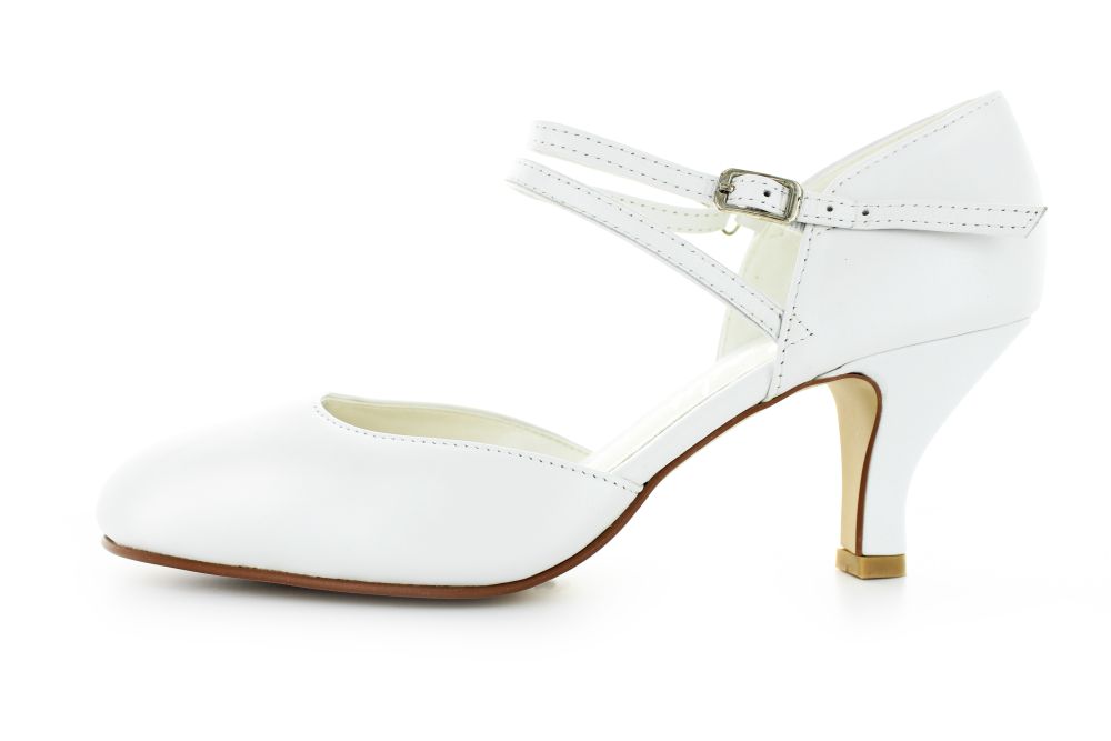 Brautschuhe Sylvie weiß Leder