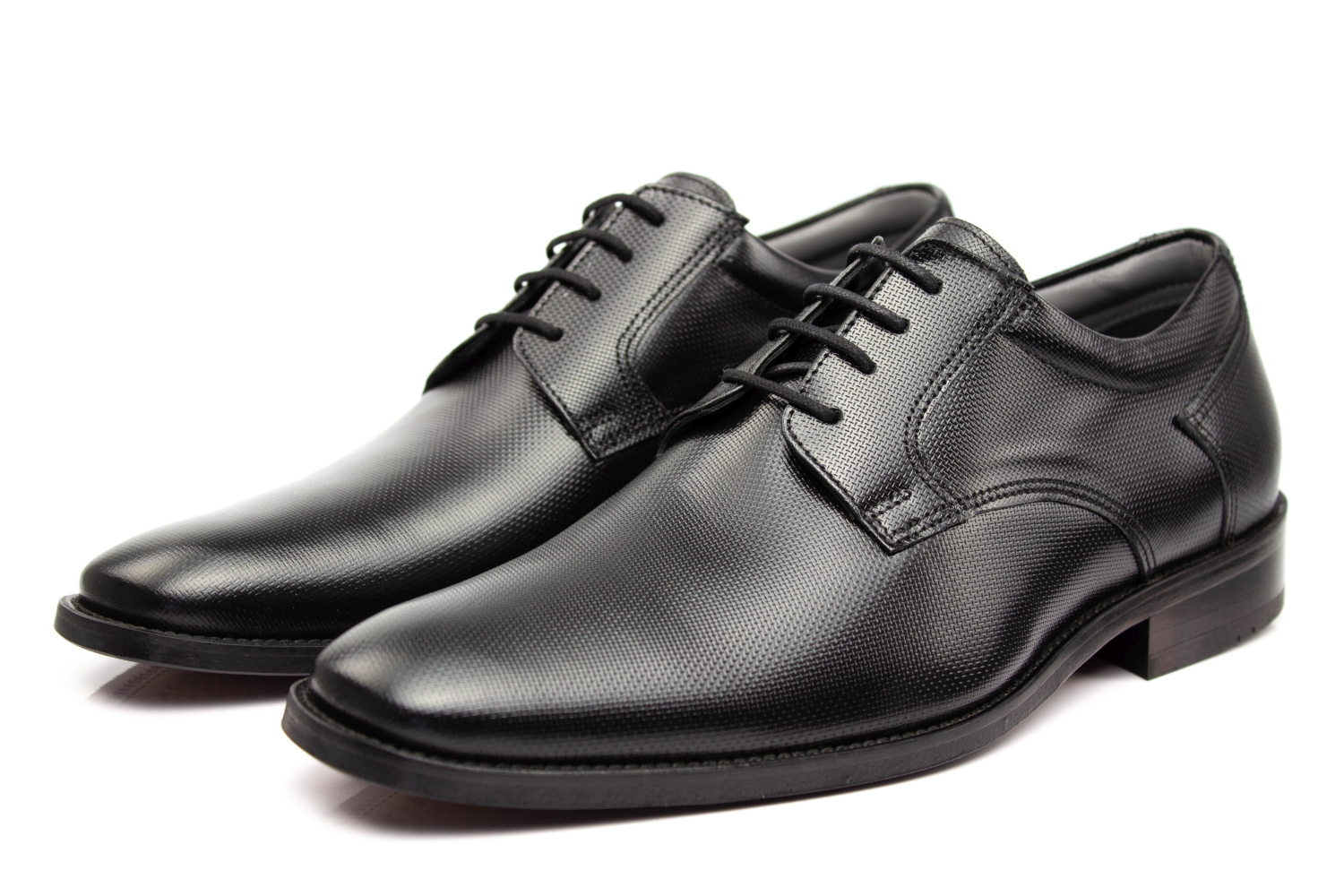 Derby Herrenschuhe Lucien-LS schwarz-Mosaik