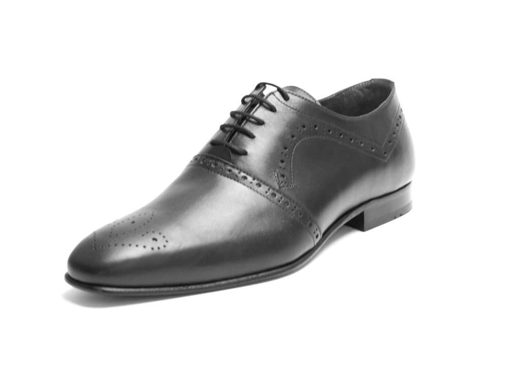 465-schwarz-1 Oxford Herrenschuhe Elias schwarz mit Lochverzierung