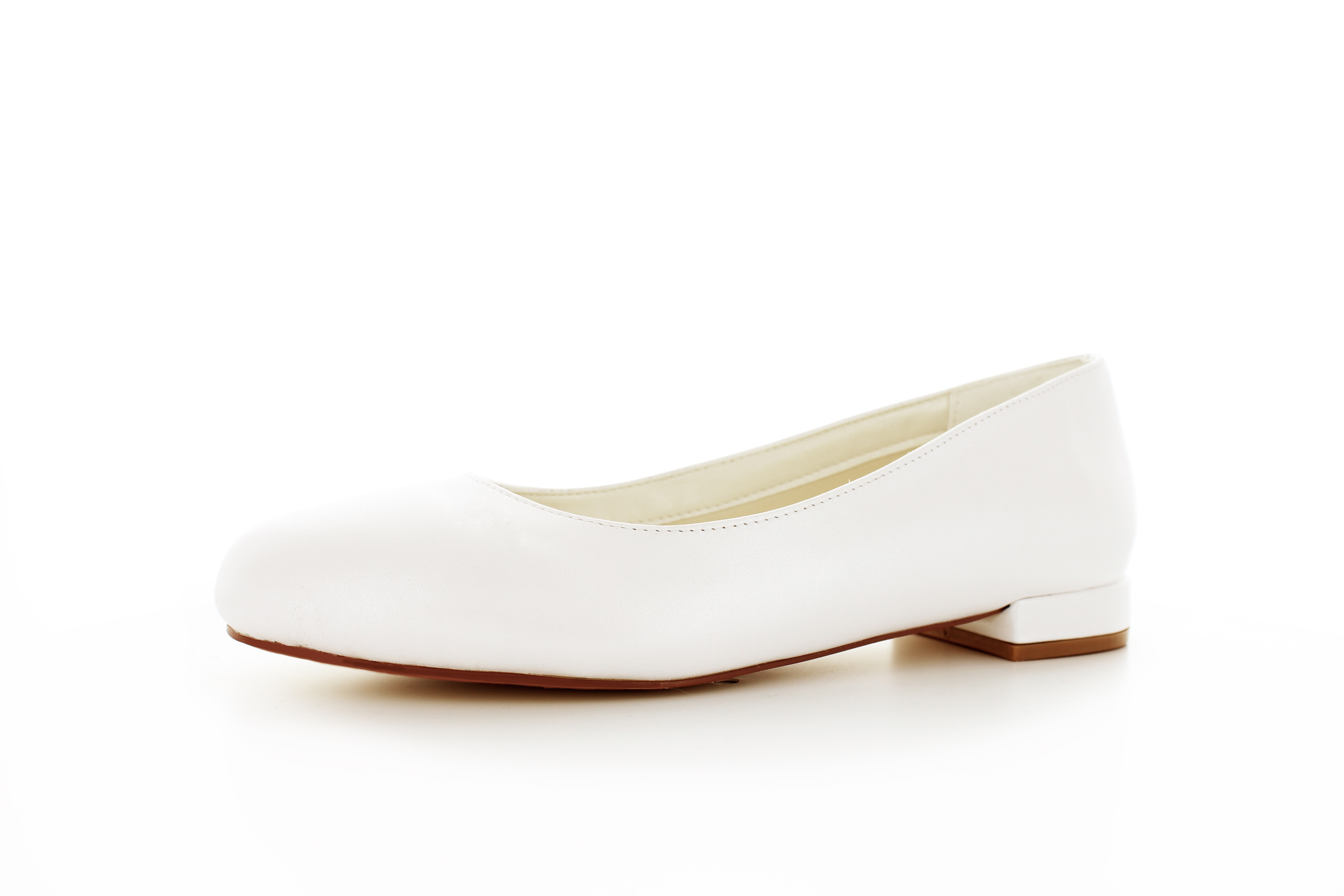 flache Brautschuhe Pia offwhite Leder