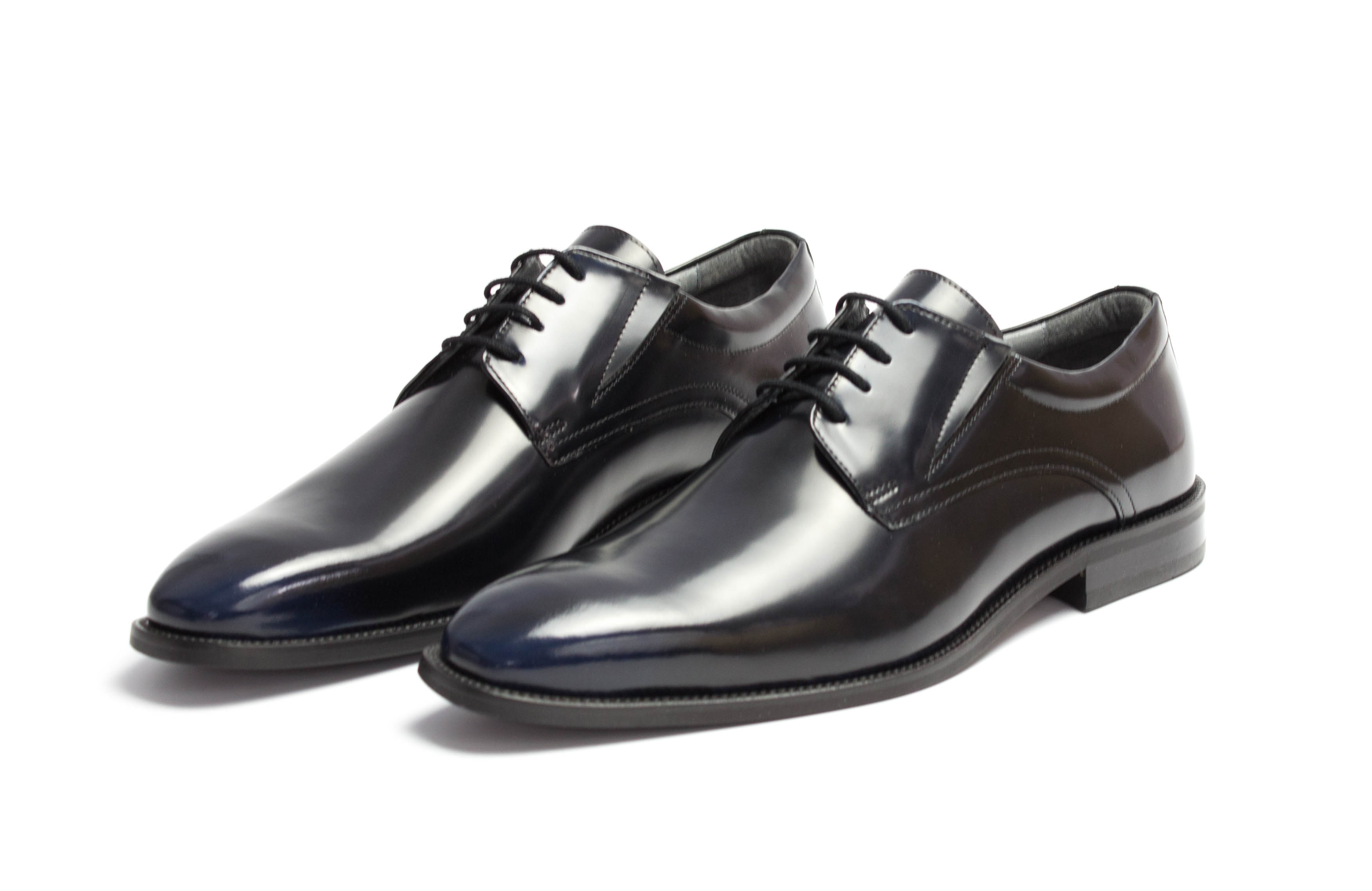 495-blau-schwarz-Brush-2 Derbyschuhe Ace-TS blau-schwarz Brush