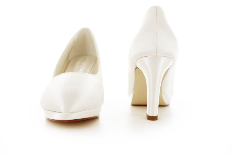bequeme brautschuhe mit Plateau Ronja ivory Satin