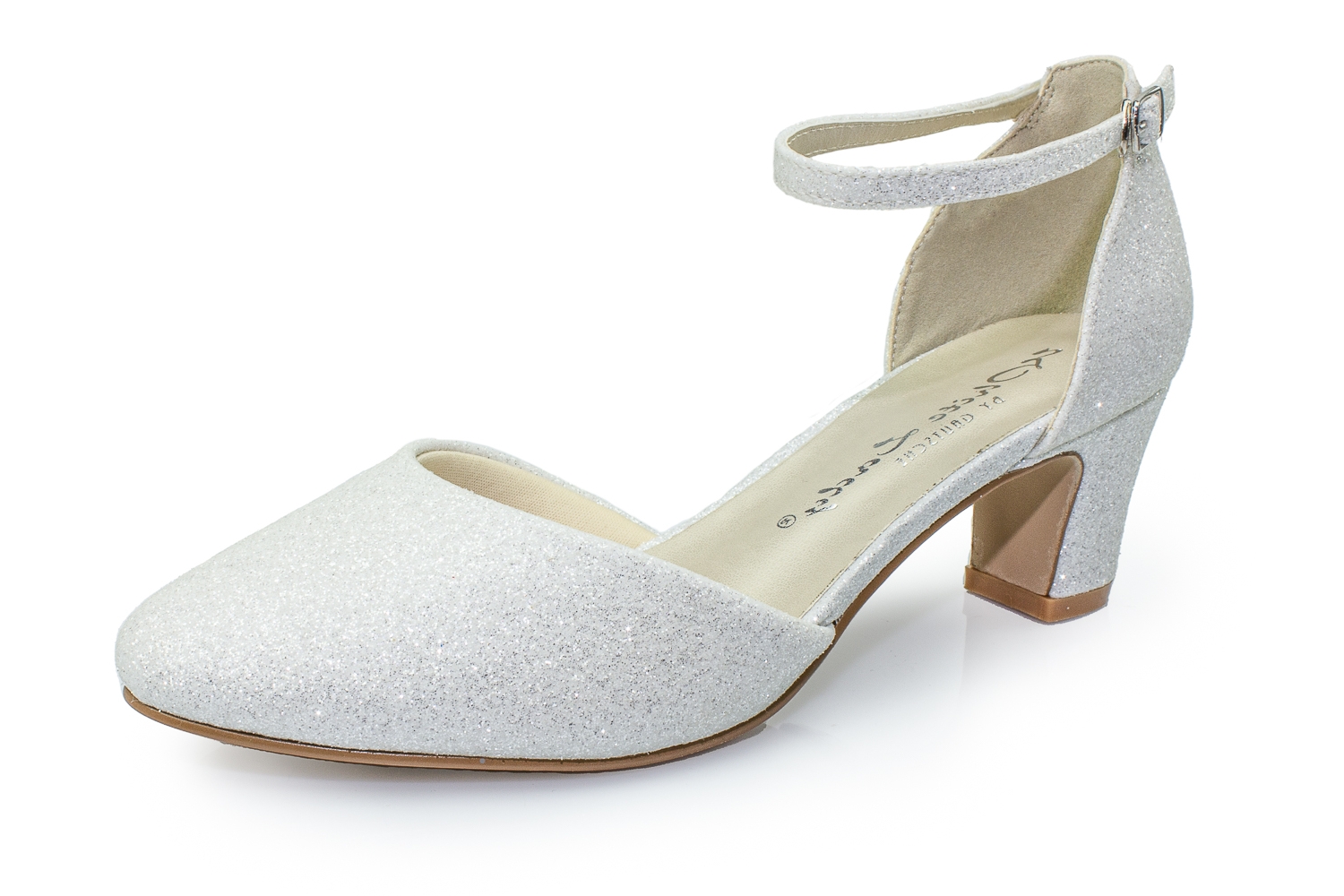 700_elfenbein_glitter_web_1 White Lady 700 elfenbein Glitter Brautschuhe