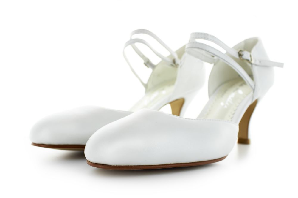 Brautschuhe Sylvie weiß Leder