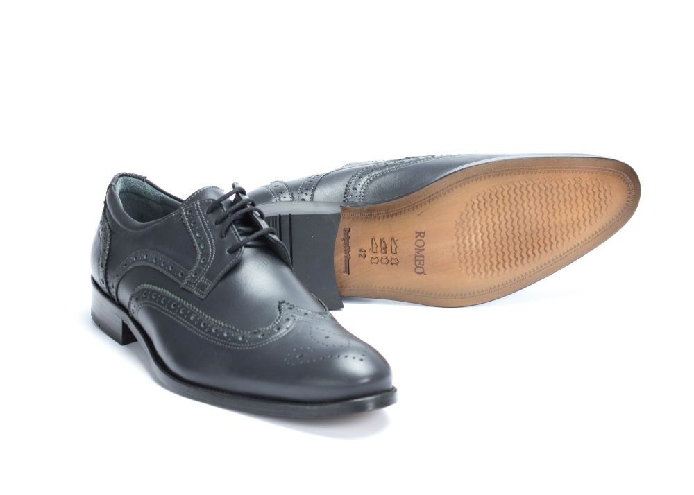 485-anthrazit-3 Herrenschuhe Budapester anthrazitgrau Ledersohle