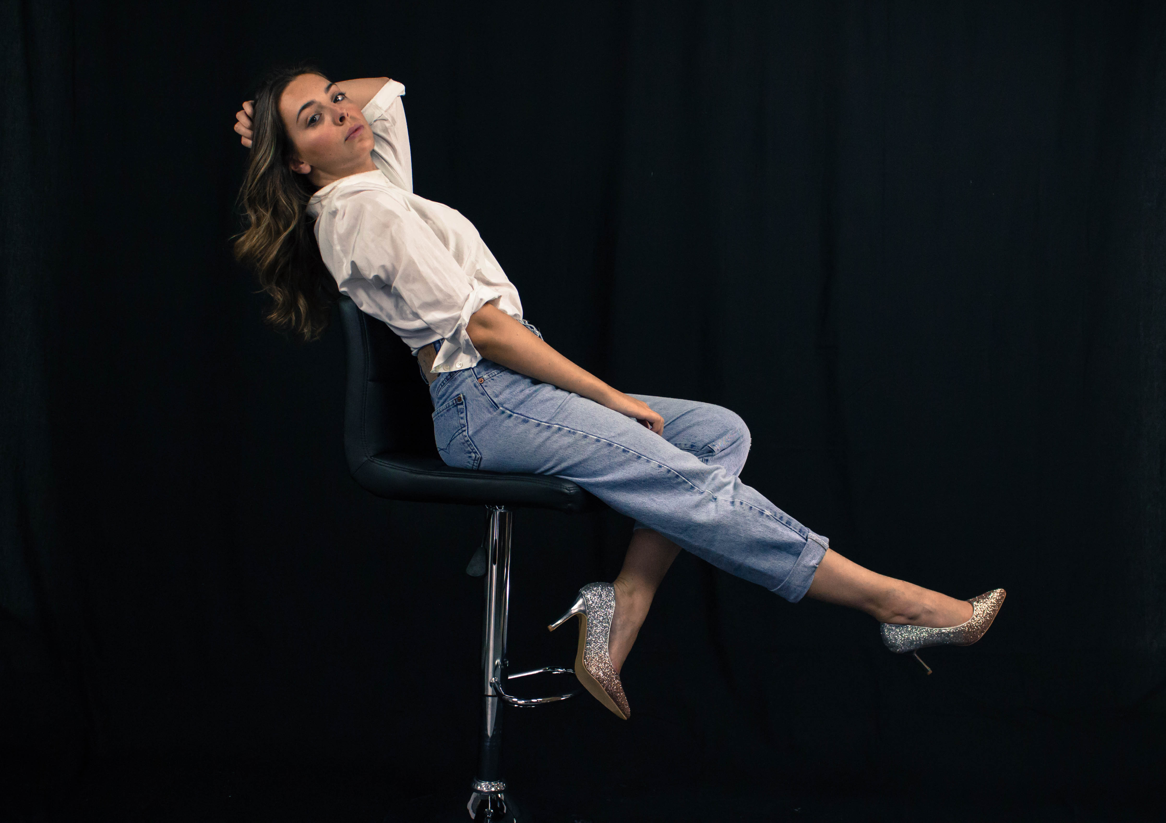 Pumps Alexandra silber-champagner Glitter