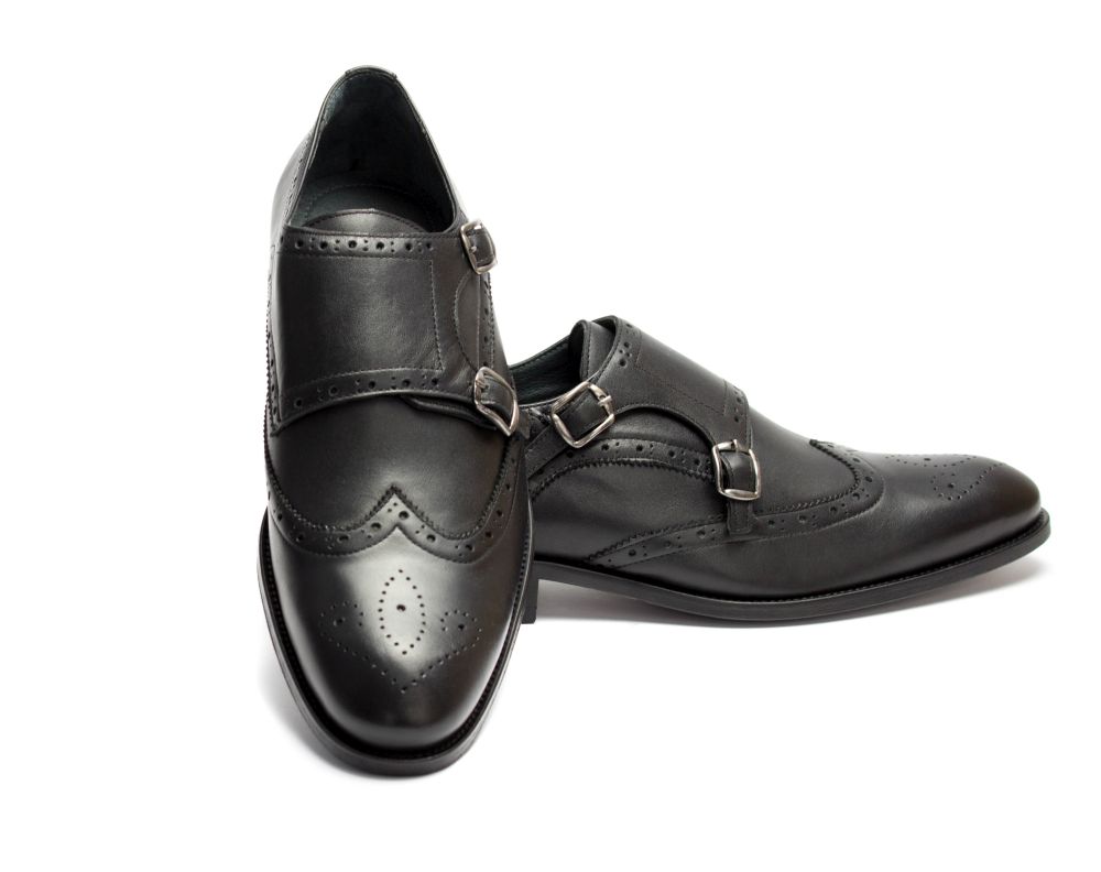 470-schwarz-9 Double Monkstrap schwarz Nappaleder
