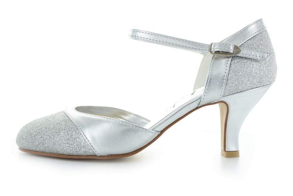 Riemchen Pumps Helena silber