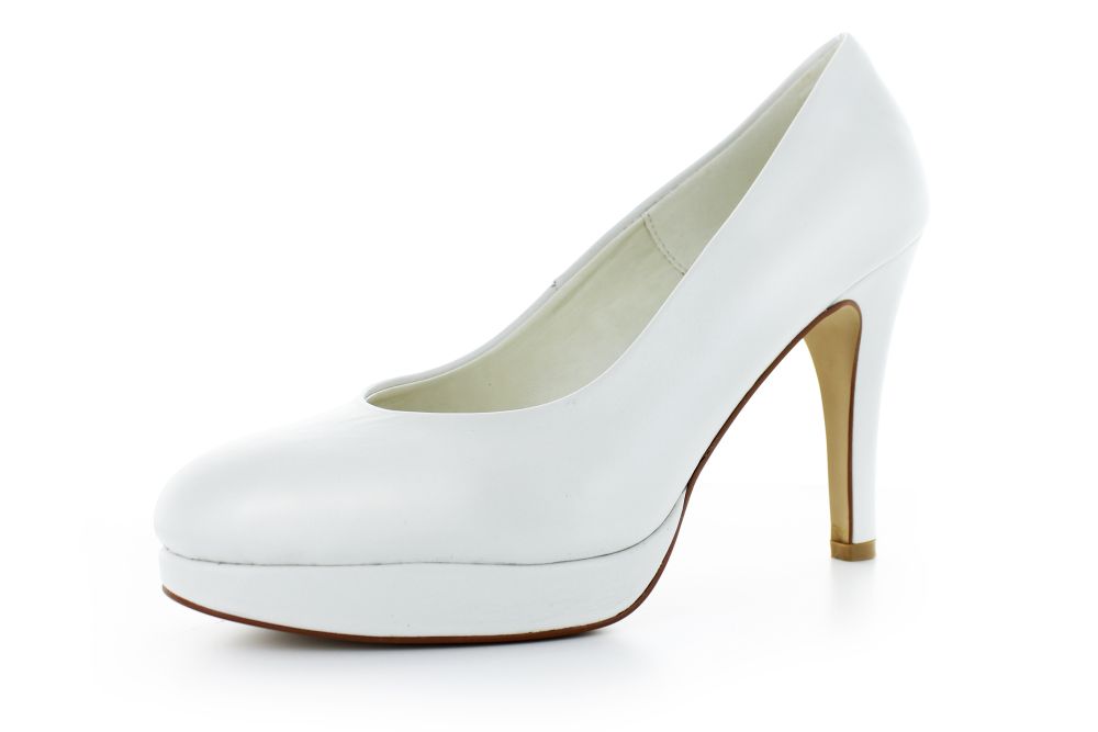 Brautschuhe Aurelia weiß Leder