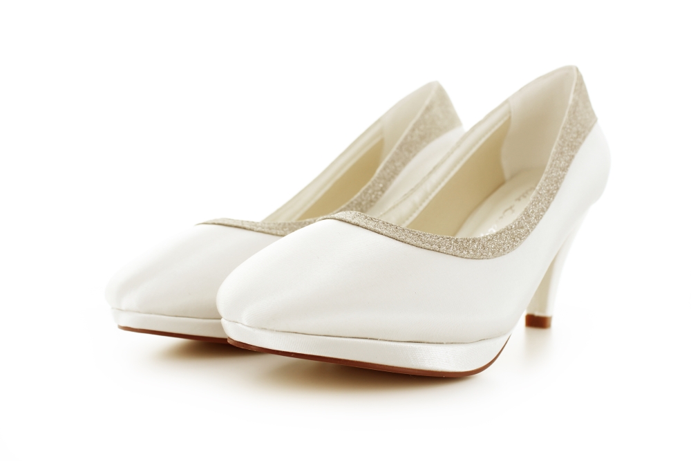 838-Satin-ivory-silber-d Brautschuhe Salome ivory-champagner