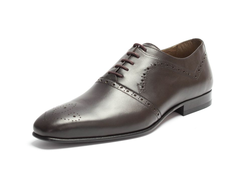 465-schoko-1 Oxford Herrenschuhe Elias schoko mit Lochverzierung