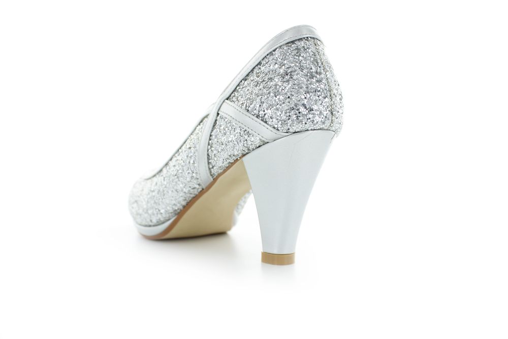 832-silber-e bequeme Pumps Kim silber Glitter