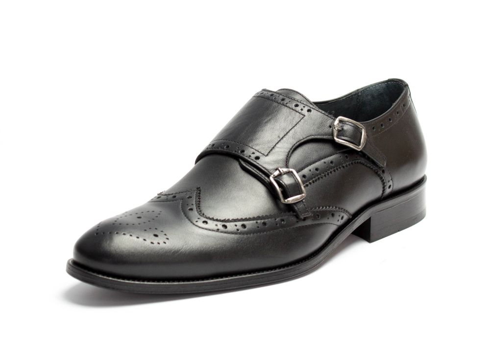 470-schwarz-5 Double Monkstrap schwarz Nappaleder