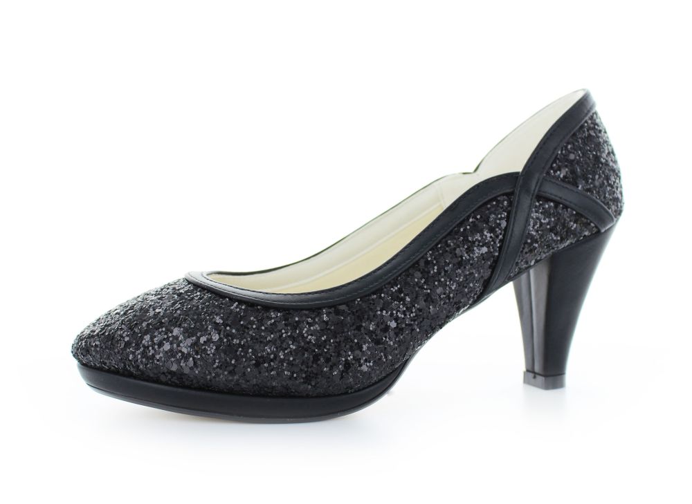 832-schwarz-a Glitter Pumps Kim schwarz