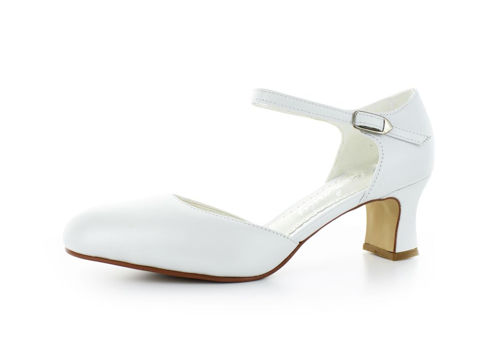 Brautschuhe Patrizia weiß Leder