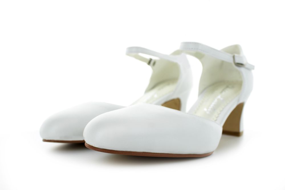 Brautschuhe Patrizia weiß Leder