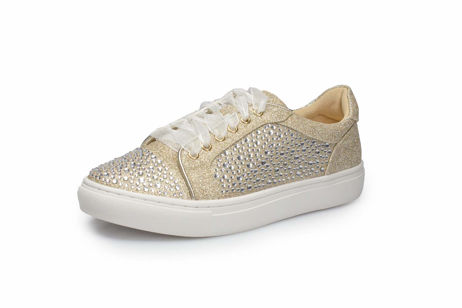 Brautsneaker Cheeky champagner Glitter-Zirkonia