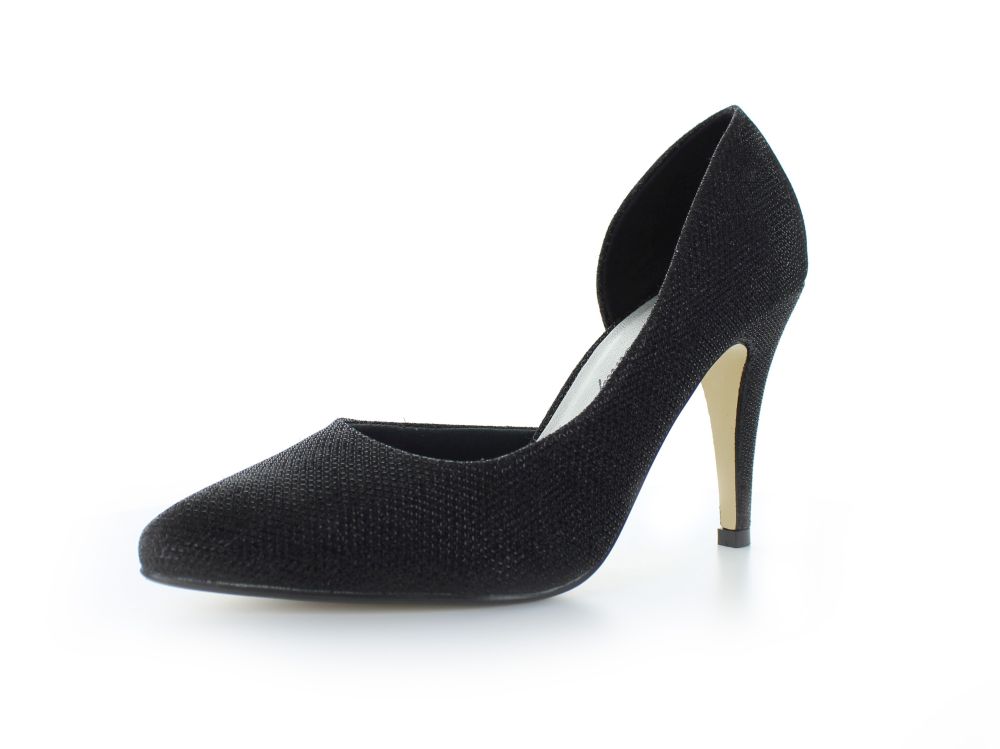 817-schwarz-a D'orsay Pumps Lucia schwarz Glitter