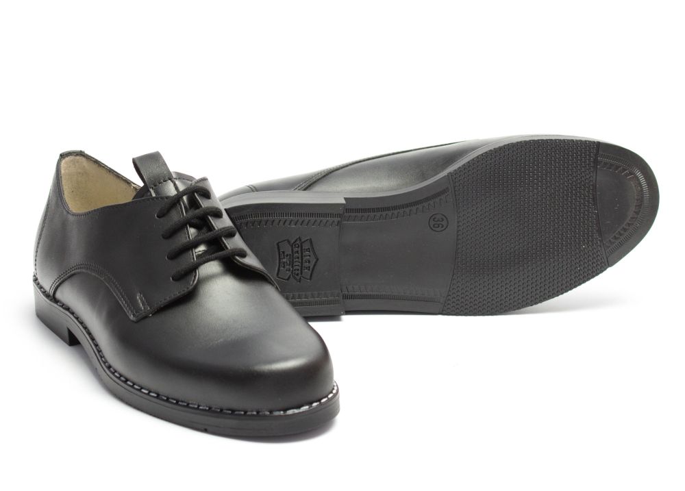 100-schwarz-7 Leder Kinderschuhe Junior schwarz