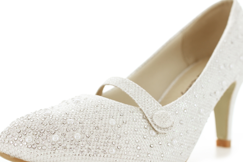 Brautschuhe Destiny ivory Perle