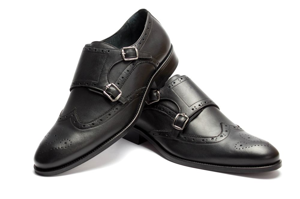 470-schwarz-10 Double Monkstrap schwarz Nappaleder