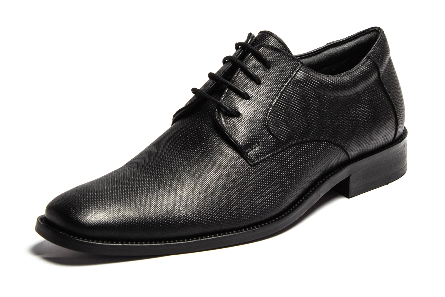 Derby Herrenschuhe Lucien-LS schwarz-Mosaik