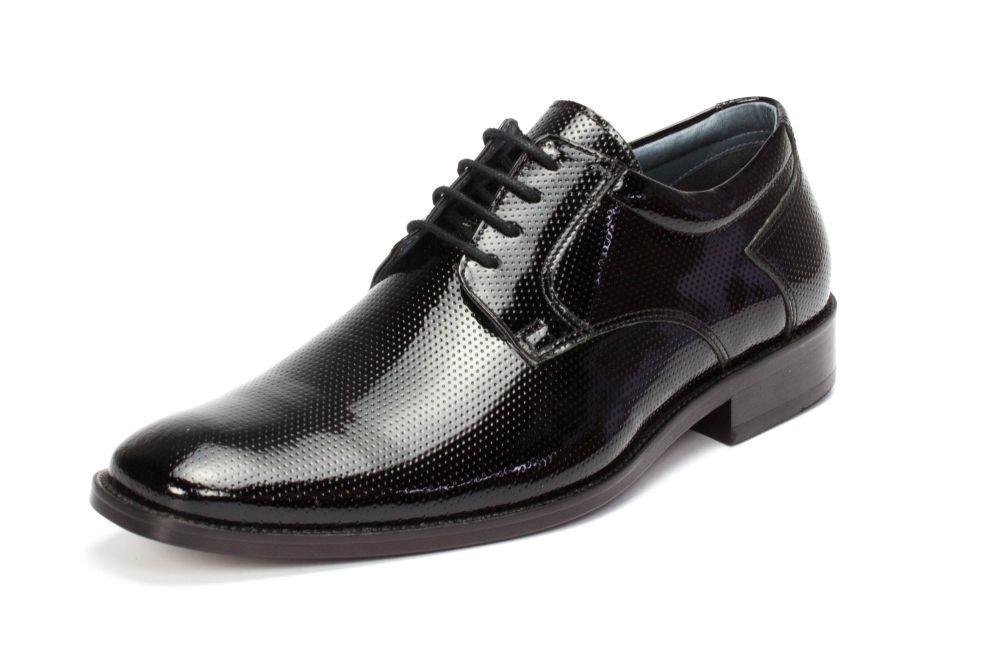 402-grafitschwarz-1 Derbyschuhe Lucien-LS graphitschwarz perforiert