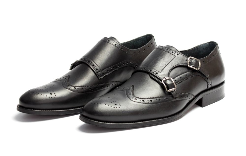 470-schwarz-6 Double Monkstrap schwarz Nappaleder