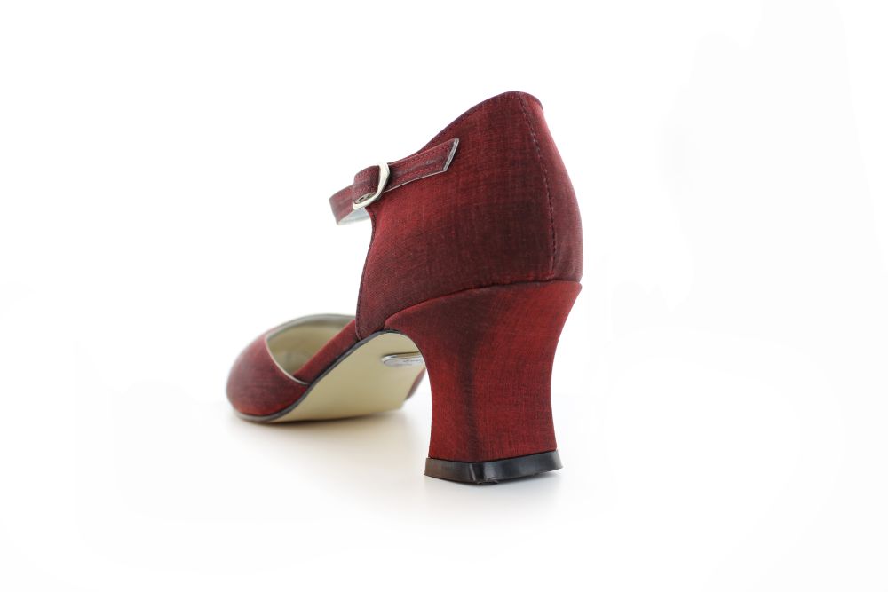 255-rubin-e bequeme Riemchen Pumps Happy rubin Satin